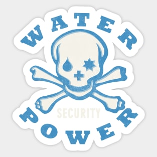 water + power security - for dark background Sticker